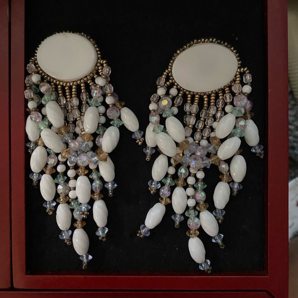 Vintage dangle chandelier earrings
